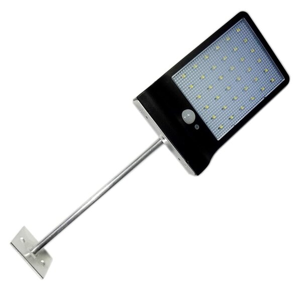 Solar Street 36 LED cestovna svjetiljka s PIR sezonom kretanje 6500k crna