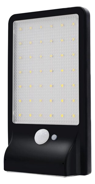 Solar Street 36 LED cestovna svjetiljka s PIR sezonom kretanje 6500k crna