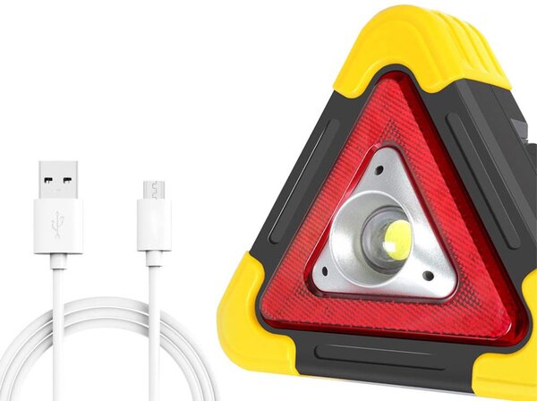 Baterija solarna vođena upozorenje trokut i banka za napajanje USB
