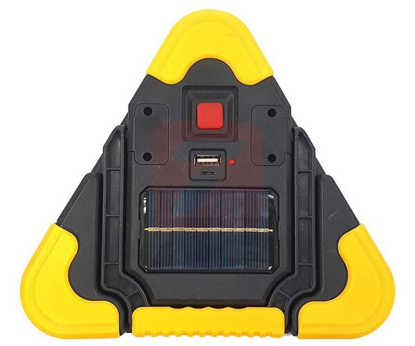 Baterija solarna vođena upozorenje trokut i banka za napajanje USB