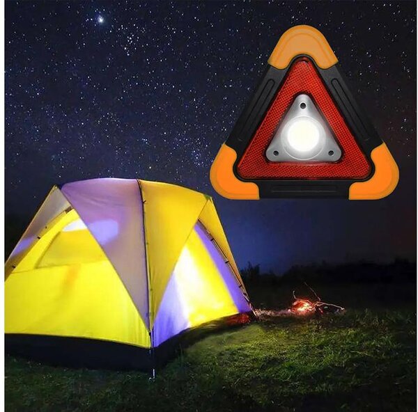 Baterija solarna vođena upozorenje trokut i banka za napajanje USB