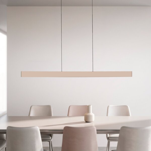 JUST LIGHT. GmbH LED viseća svjetiljka Adina, pijesčno bež, metal, 3.000 K, gore/dolje, Bež, Dnevni boravak/blagovaonica, Aluminij