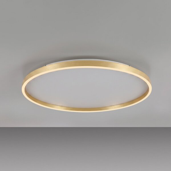 JUST LIGHT. GmbH LED stropna svjetiljka Madlen, zlatne boje, Ø 60 cm, aluminij, 3000 K, dimabilna, prigušiva, Zlato / mjed, Dnevni boravak/blagovaonica, Metal