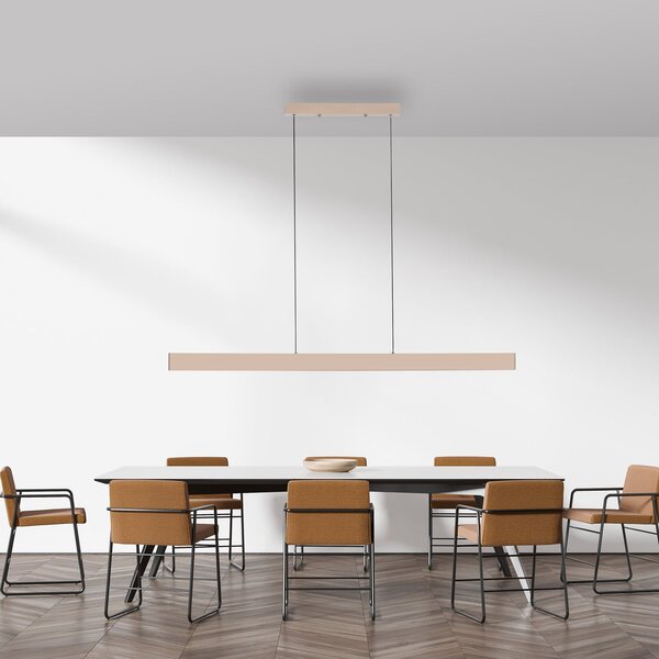 JUST LIGHT. GmbH LED viseća svjetiljka Adina, pijesčno bež, metal, 3.000 K, gore/dolje, Bež, Dnevni boravak/blagovaonica, Aluminij