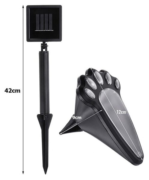 4 solarne LED vrtne svjetiljke šape