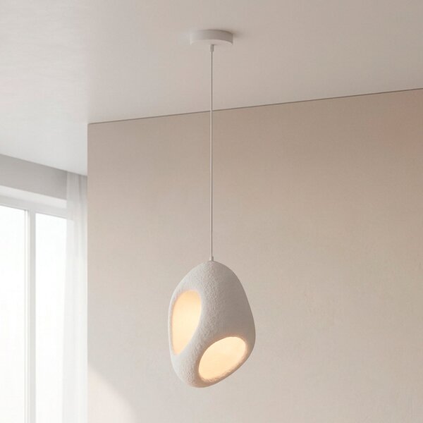 JUST LIGHT. GmbH Artoni viseća svjetiljka, bijela, plastika, E27, prigušiva, Bijela, Dnevni boravak/blagovaonica, Plastika