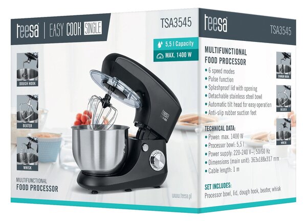 1400W Multi -Napon Kitchen Robot 5,5L bijeli Easy Cook