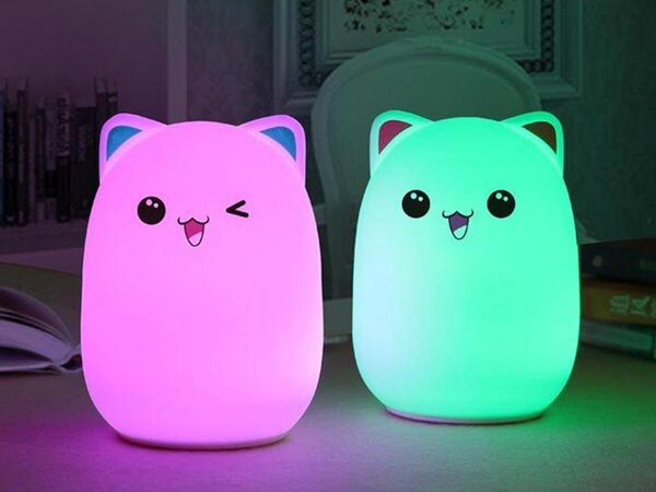 LED RGB RGB bežična mekana dječja svjetlost Touch 1200mAh USB mačka
