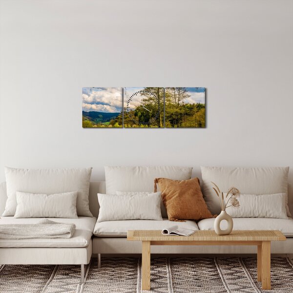 Slika čamca uz jezero (sa satom) (90x30 cm)