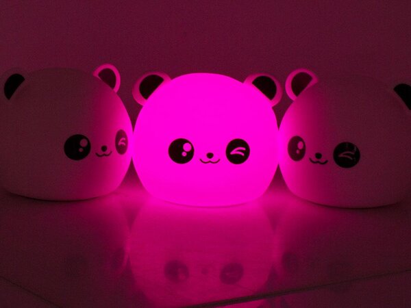 LED RGB bežična mekana dječja lagana lagana dodir 1200mAh USB Panda