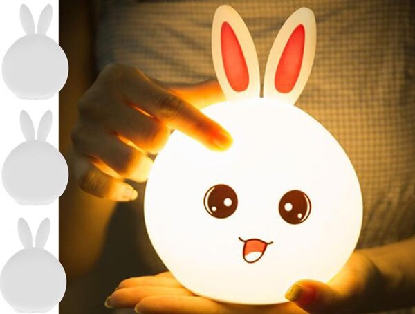 LED RGB RGB bežična mekana dječja svjetla Touch 1200mah USB zeko