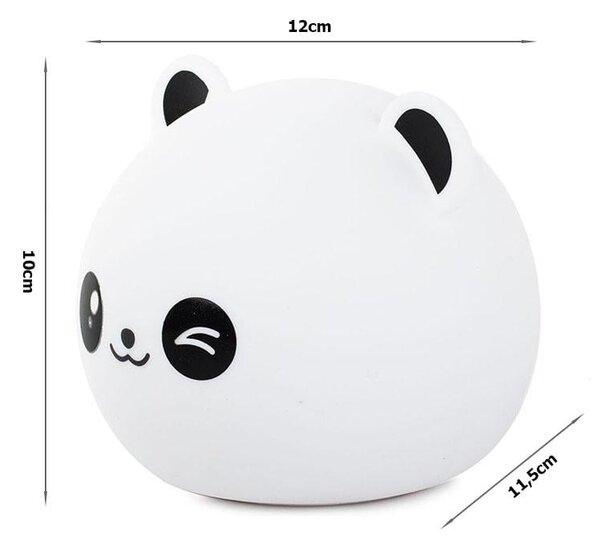 LED RGB bežična mekana dječja lagana lagana dodir 1200mAh USB Panda