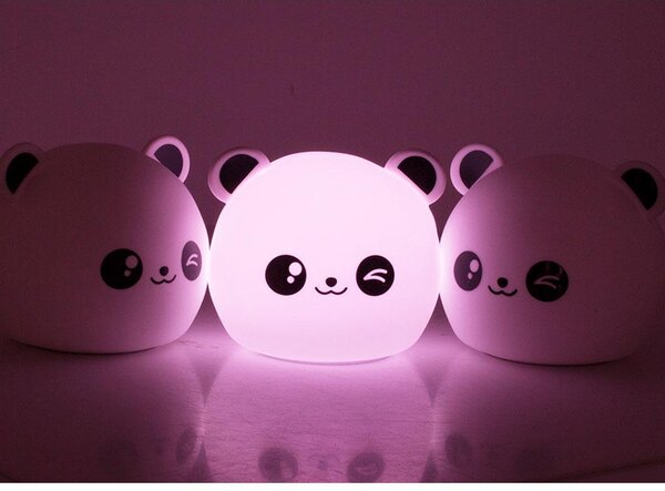 LED RGB bežična mekana dječja lagana lagana dodir 1200mAh USB Panda
