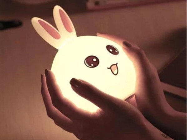 LED RGB RGB bežična mekana dječja svjetla Touch 1200mah USB zeko