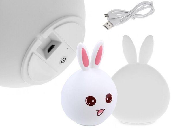 LED RGB RGB bežična mekana dječja svjetla Touch 1200mah USB zeko