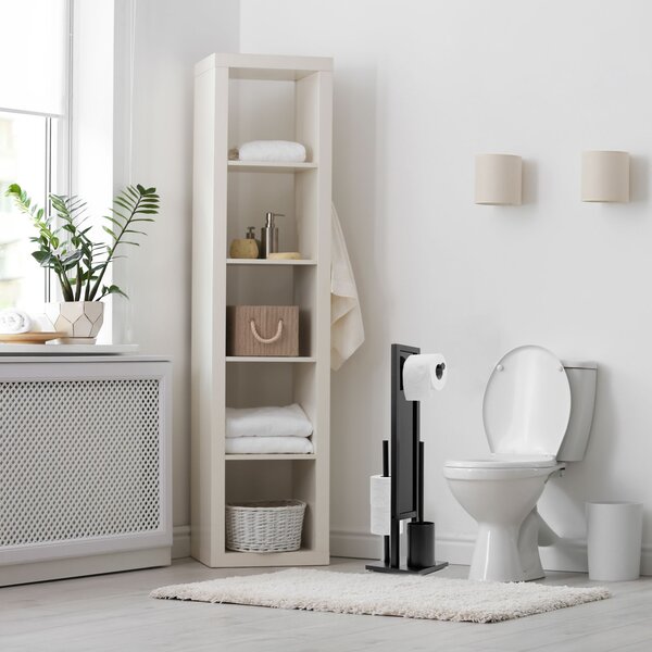 Držač toaletnog papira i četke Black 321502