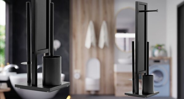 Držač toaletnog papira i četke Black 321502