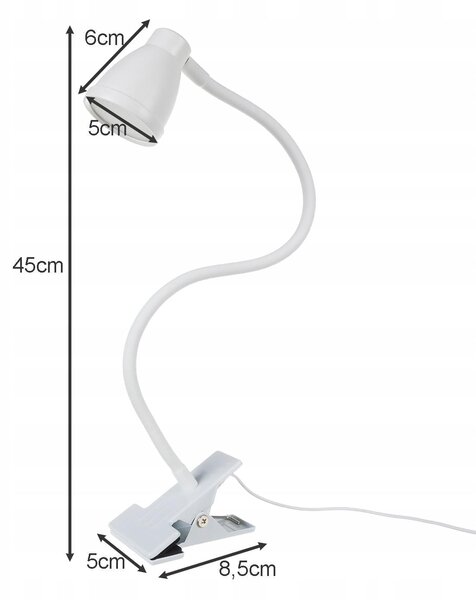 USB 24 LED pokretna stolna svjetiljka 3 načina laganog dima. bijela