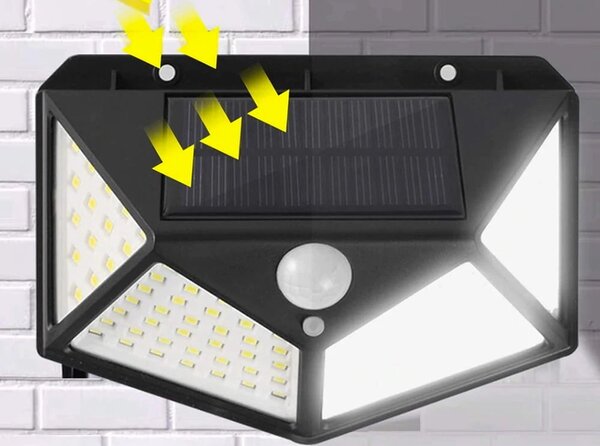 100 led smd solarna zidna svjetiljka sa senzorom pokreta