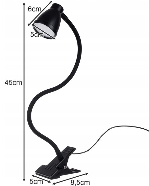 USB 24 LED pokretna stolna svjetiljka 3 načina laganog dima. crni