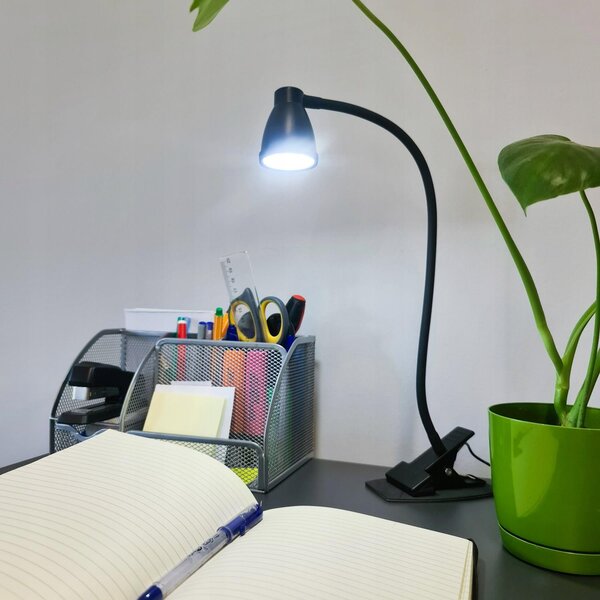 USB 24 LED pokretna stolna svjetiljka 3 načina laganog dima. crni