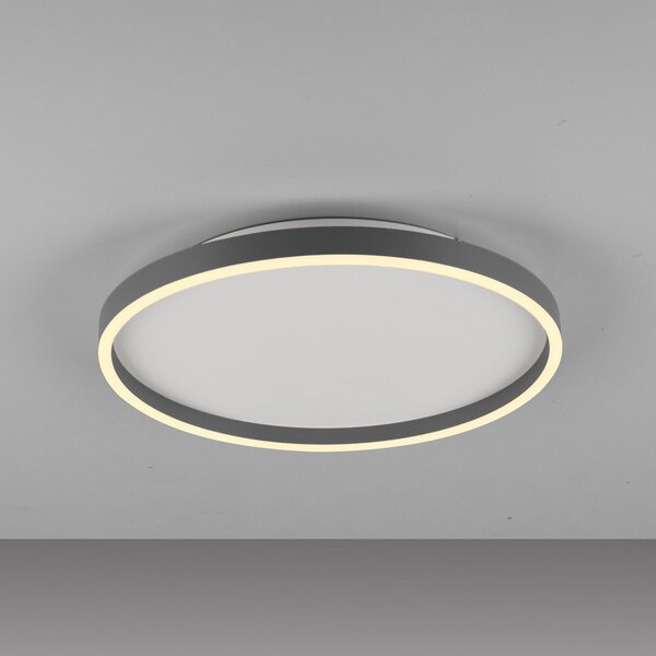 JUST LIGHT. GmbH LED stropna svjetiljka Madlen, crna, Ø 40 cm, aluminij, 3.000 K, prigušiva, prigušiva, Crno, Dnevni boravak/blagovaonica, Metal