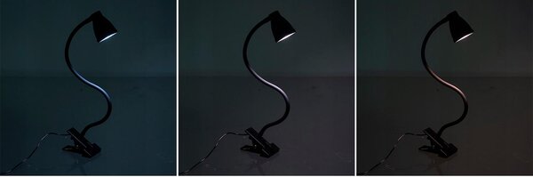 USB 24 LED pokretna stolna svjetiljka 3 načina laganog dima. crni