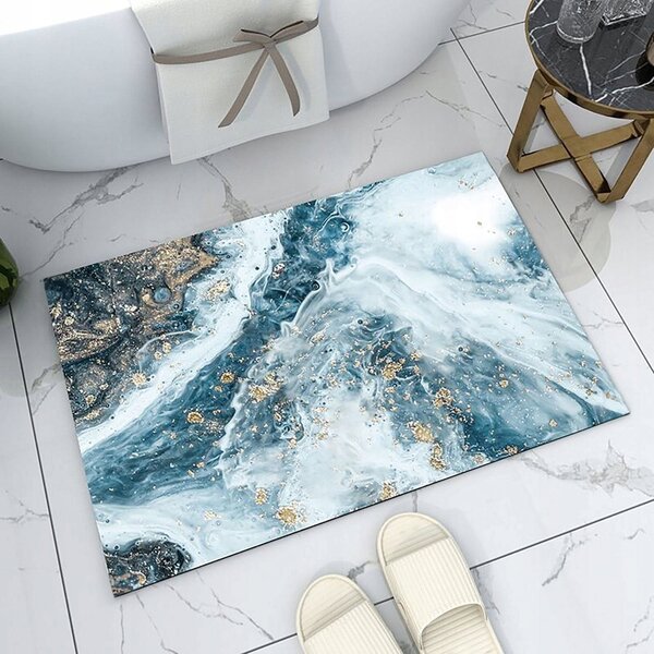 Pranje u kupaonici ne -kliz jutro 80x50cm plavi mramor