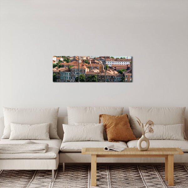 Slika - Zračna snimka grada (sa satom) (90x30 cm)