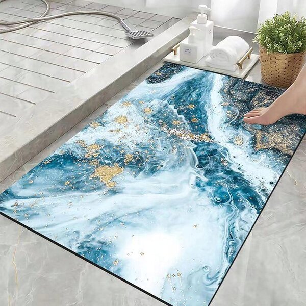Pranje u kupaonici ne -kliz jutro 80x50cm plavi mramor