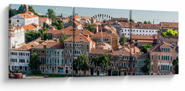 Slika - Zračna snimka grada (sa satom) (90x30 cm)