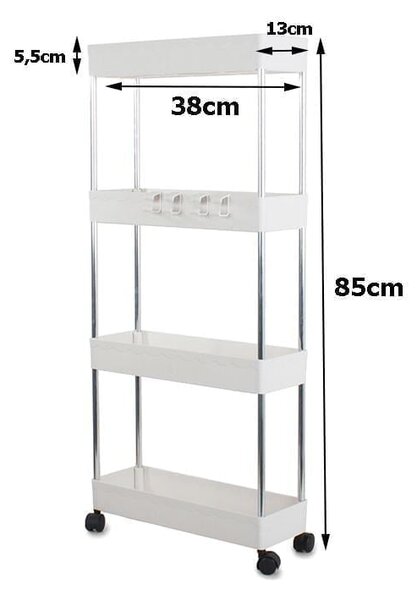 Polica za kupaonicu 85 cm 4 police