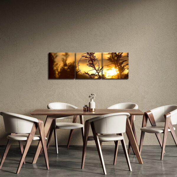 Slika - Zalazak sunca iza stabala (sa satom) (90x30 cm)