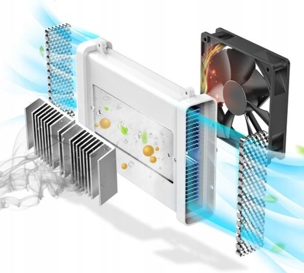 120W odvlaživač i apsorber vlage 2L lcd uv tio2 crni