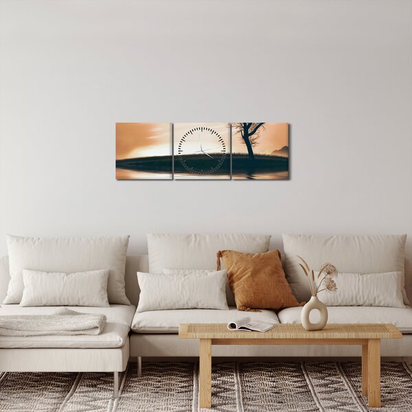 Slika drveta na otoku (sa satom) (90x30 cm)