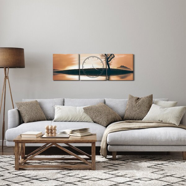 Slika drveta na otoku (sa satom) (90x30 cm)
