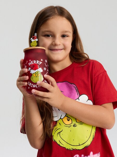Sinsay - Šalica s poklopcem i slamkom Grinch