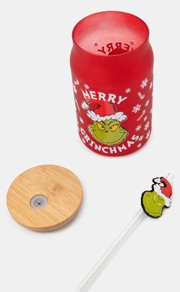 Sinsay - Šalica s poklopcem i slamkom Grinch