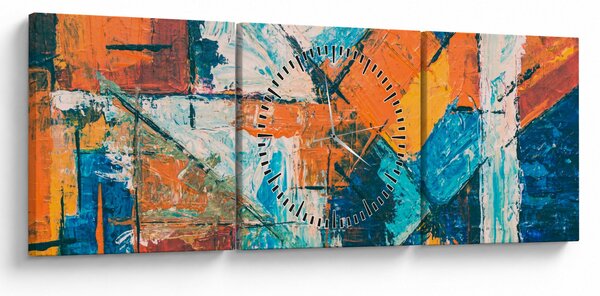 Slika - Apstrakcija (sa satom) (90x30 cm)