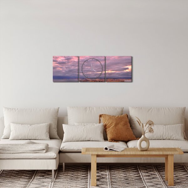 Slika - Sumrak nad gradom (sa satom) (90x30 cm)