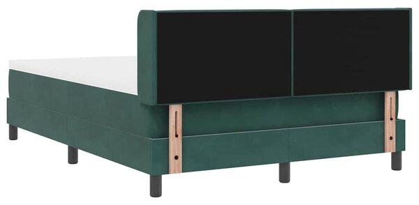 Krevet s opruga kutije Tamnozelena 200 x 140 cm Baršun - Zelena / 200 x 140 cm