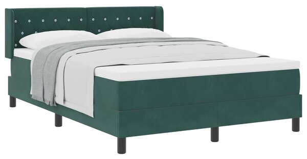 Krevet s opruga kutije Tamnozelena 200 x 140 cm Baršun - Zelena / 200 x 140 cm
