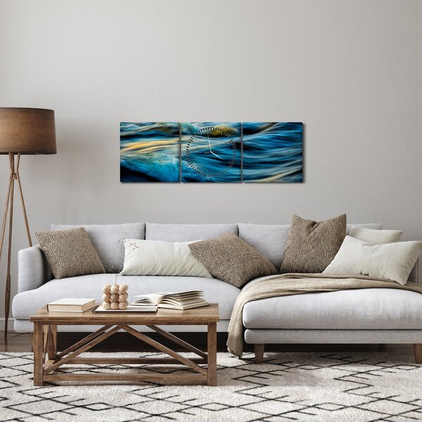 Slika - Valovi (sa satom) (90x30 cm)