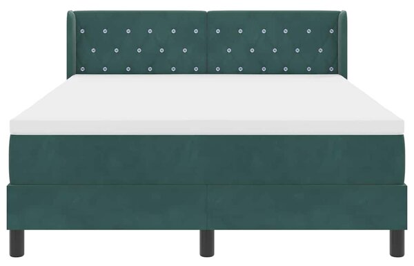 Krevet s opruga kutije Tamnozelena 200 x 140 cm Baršun - Zelena / 200 x 140 cm
