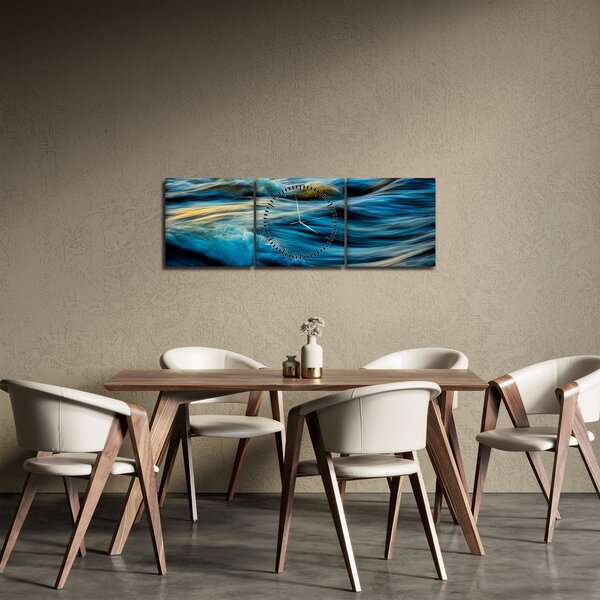 Slika - Valovi (sa satom) (90x30 cm)