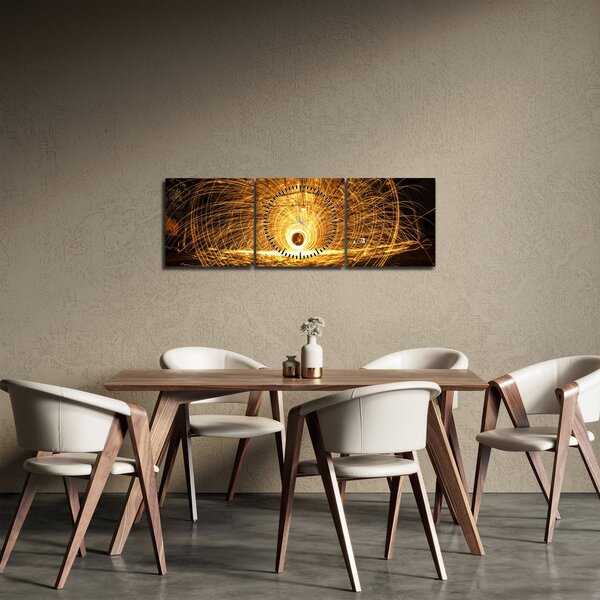 Slika svijetlećeg diska (sa satom) (90x30 cm)