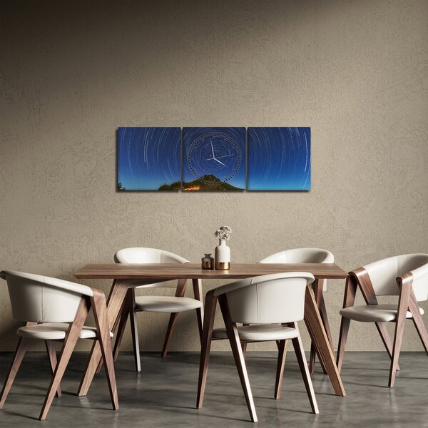 Slika rotirajućih zvijezda (sa satom) (90x30 cm)