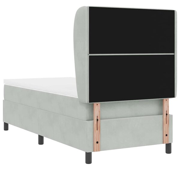 Krevet s opruga kutije Svijetlo siva 200 x 100 cm Baršun - Svjetlosiva / 200 x 100 cm