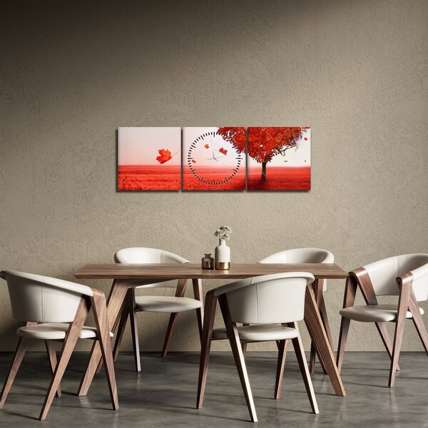 Slika - Drvo ljubavi (sa satom) (90x30 cm)