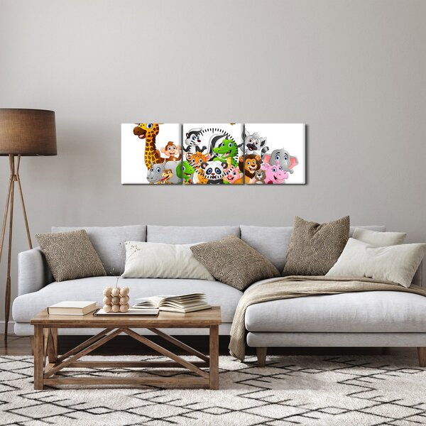 Slika životinja (sa satom) (90x30 cm)
